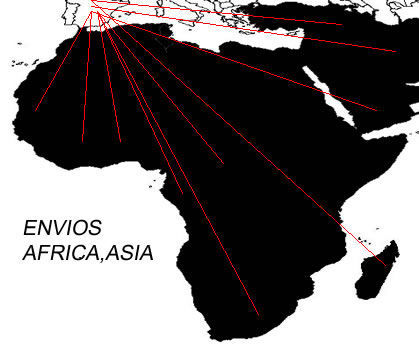 Mapa, Africa y Asia